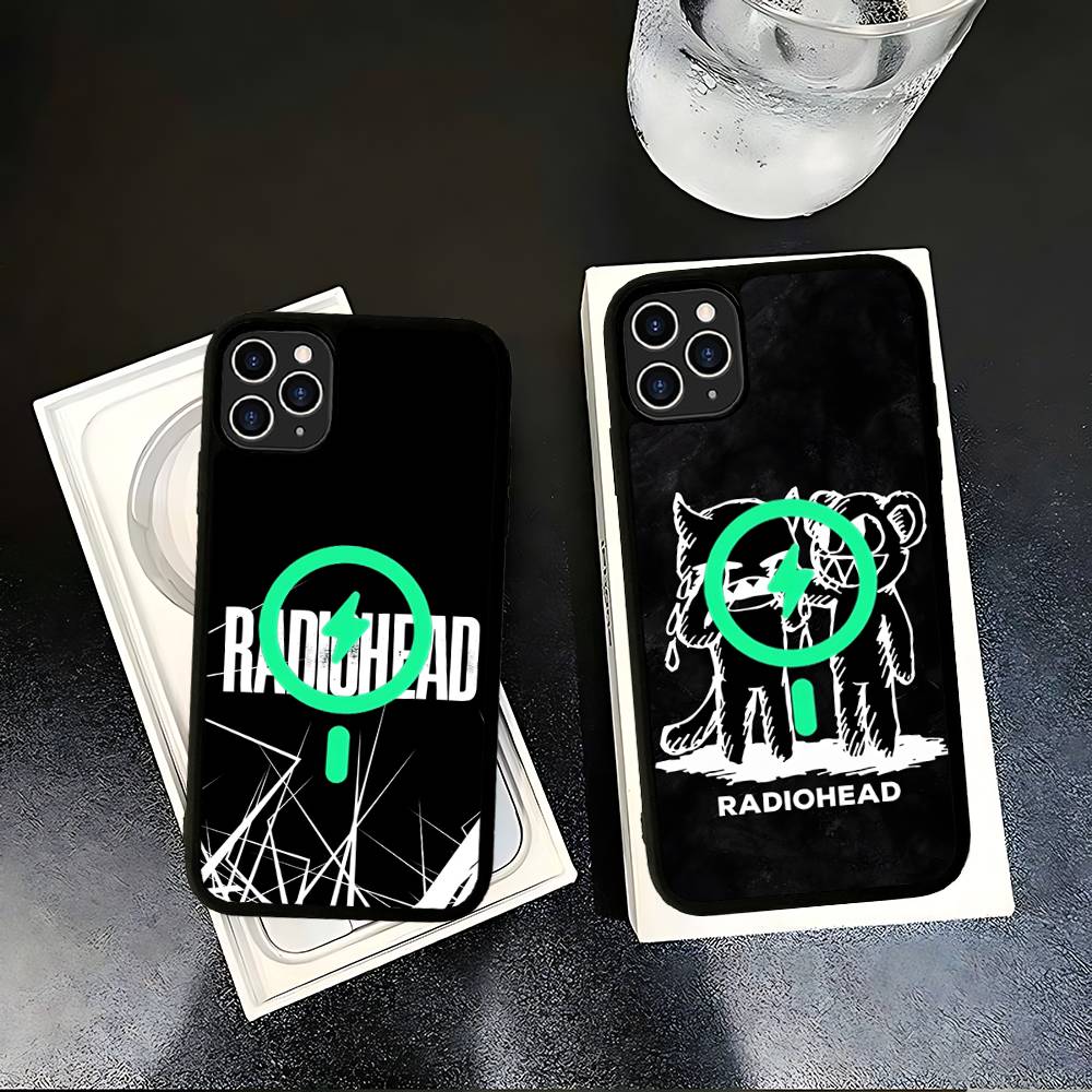 R-Radiohead Rock Band For Magsafe Magnetic Phone Case Cover For IPhone 11 12 13 14 15 16 17 Pro Max Plus