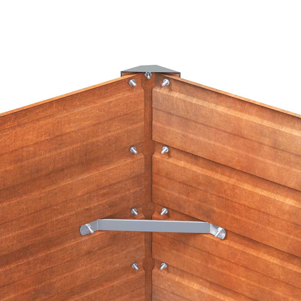 Raised Garden Bed Rustic 100x100x45 Cm Corten Steel