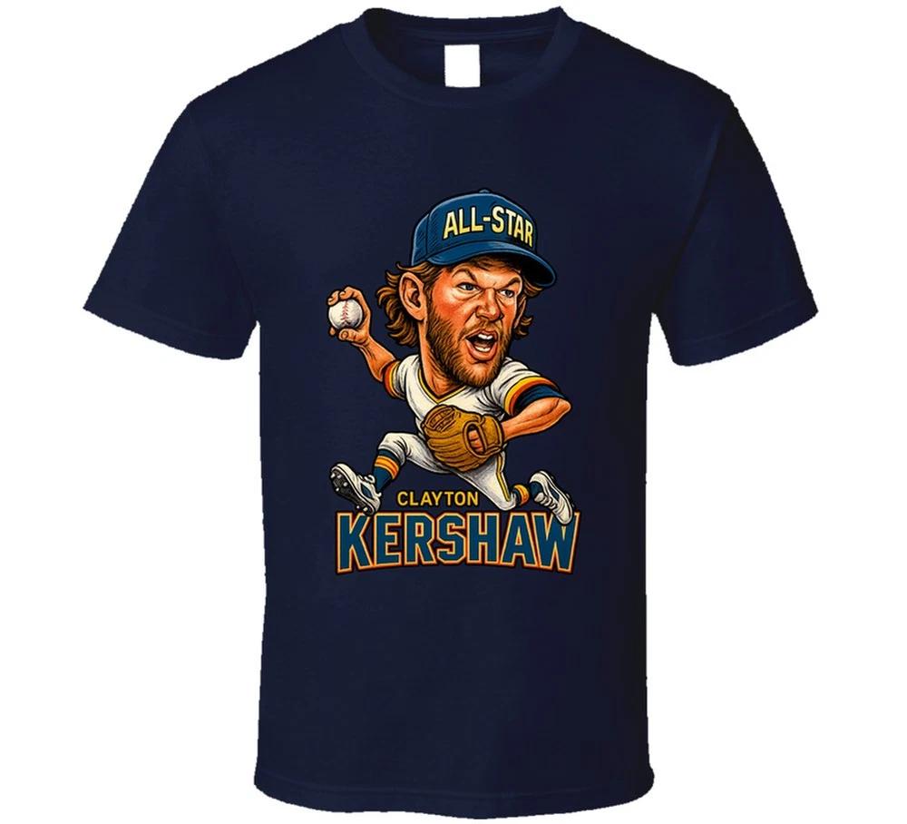 Clayton Kershaw All Star Baseball Caricature Fan T Shirt S