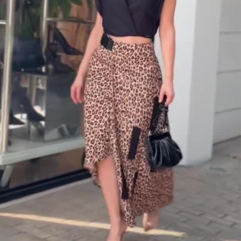 Dress Sets Women's Summer Casual Fashion Solid Round Neck Pullover Tank Irregular Patchwork A Line Long Skirt Sets