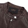 Bailuyu Motorcycle Style Genuine Leather Short Jacket