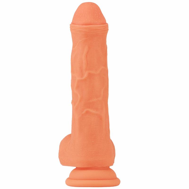 Female Silicone Dildo Double Layer Soft Masturbator Foreskin Sucker Dildo