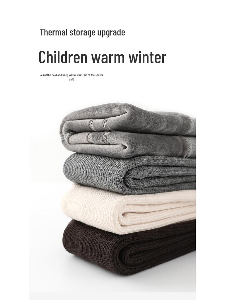 Fleece-Lined Winter Tights for Toddlers & Kids: Thickened Warm Girls' One-Piece Socks