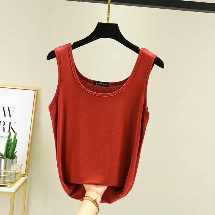 Plus Size Modal Cotton Double U-Neck Camisole for Women - Spring/Summer 2021