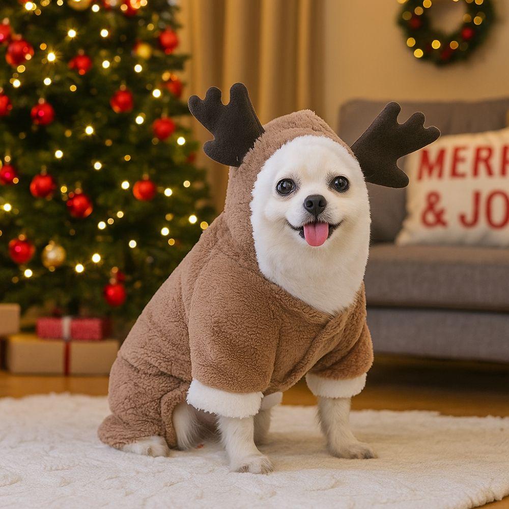 Cartoon Dog Coat Hoodies Warm Pet Cosplay Clothes Pet Supplies Cat Jumpsuits  for Cats and Dogs