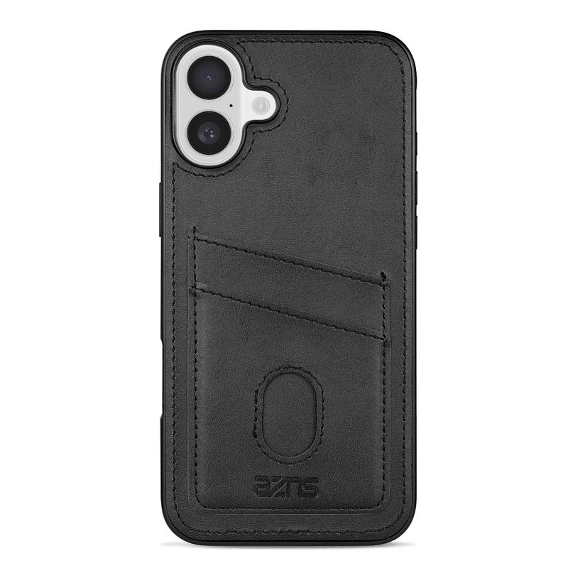 Business Leder Weiche Kante Handyhülle Für iPhone 16E 15 Pro Max 14 Pro 13 12 11 Einfarbig Stoßfest Schlank Hart PC Rückseite