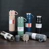 Ein-Tassen-Drei-Deckel-Thermosbecher-Set 304 Edelstahl Henkeldeckel Geschenkbecher Herren- und Damen-Tragbares Geschenkbox-Set