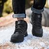 Autumn and winter hiking shoes cotton shoes high-top leather surface piled thickened warm large size outdoor hiking off-road shoes