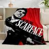 1PC Scarface: Urban Art Flannel Blanket Gift, Suitable for Both Men And Women, Soft Ideal for Beds And Sofa, Birthday Or Christmas Gift