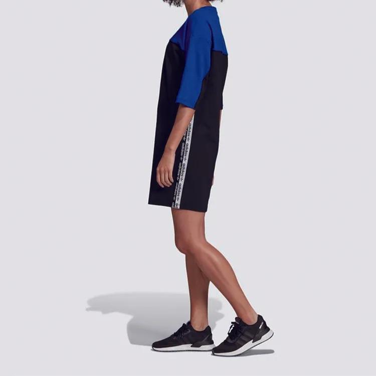 Adidas Originals Short Sleeved Dress Women's Collegiate Blue (Unisex) Short-Sleeved Dresses FL0035
