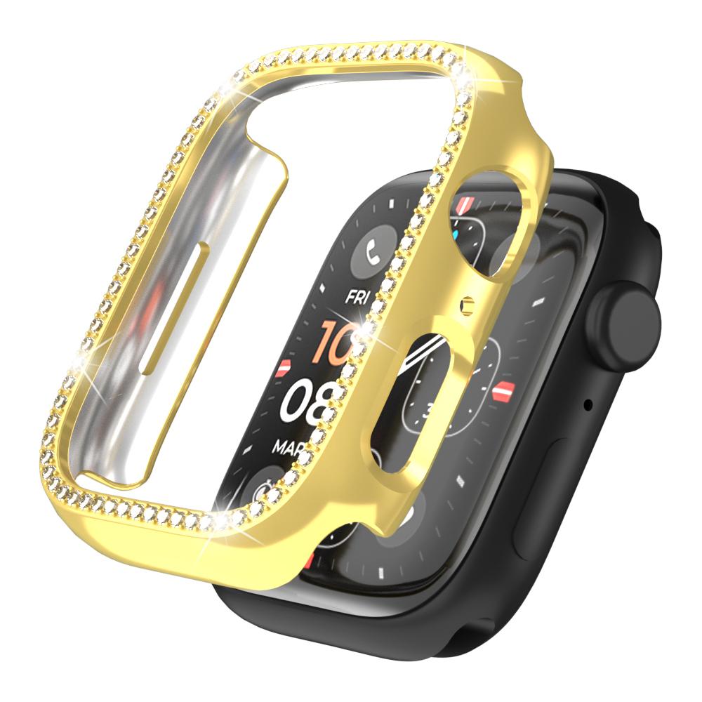 For Apple Watch Ultra 3/Ultra 2/Ultra 49mm Rhinestone Decor Hollow Out Electroplating PC Watch Case