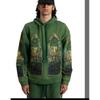 Oversized Hooded Sweatshirt With Vintage Print Y2K Goth Streetwear Unisex Loose Fit Fall Casual Top