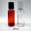 30ml; accessories (cap + pump) + clear bottle; glass