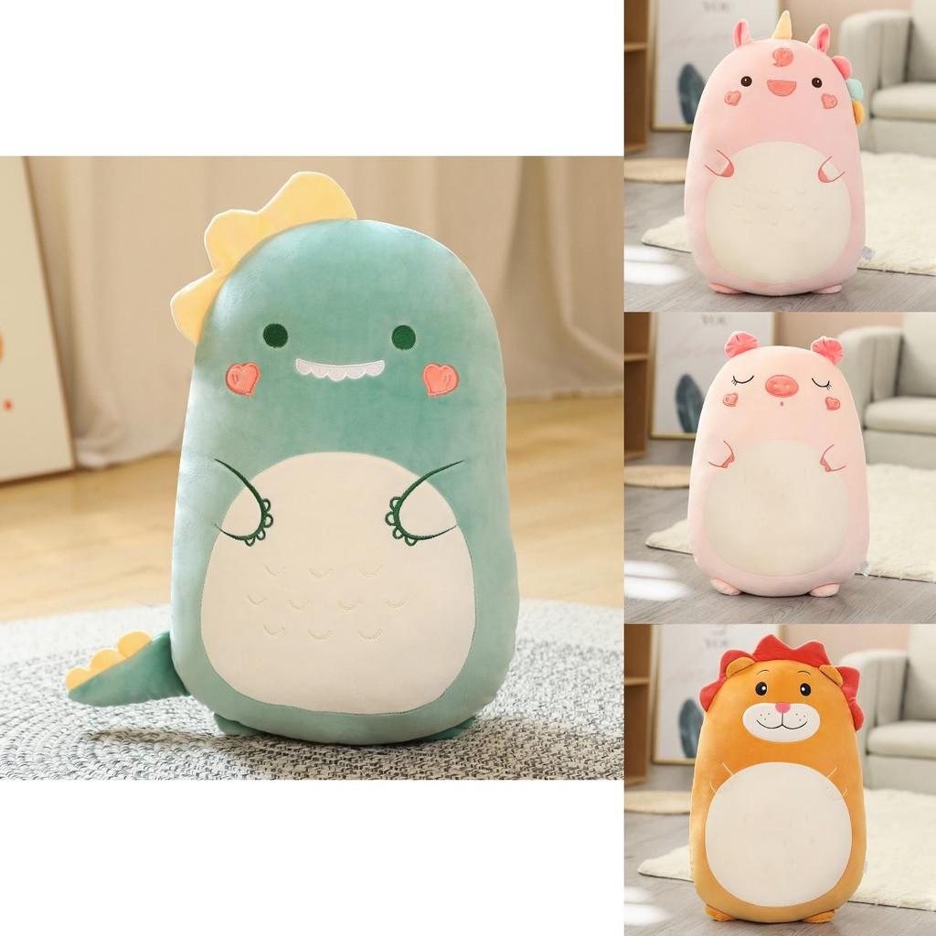 Cute Animal Plush Doll Pillow For Room Decoration And Children's Gift Dinosaur/lion 17.1in-31.5in