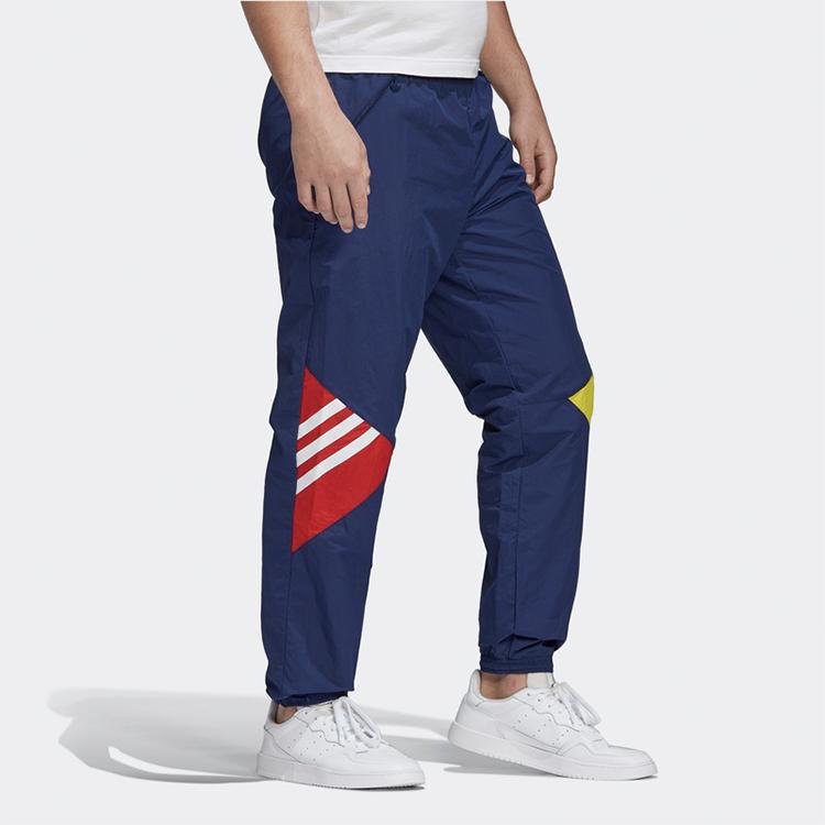 Adidas Originals Trefoil Rainbow Colorblock Striped Small Logo Track Tapered Cuff Pants Men Bottoms Navy GD6036