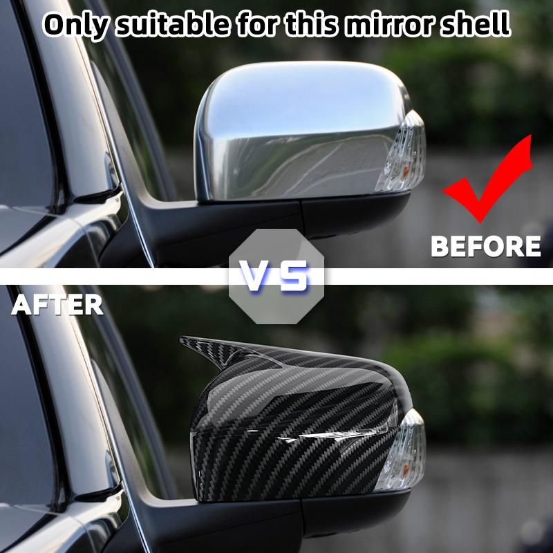 For Volvo XC70 XC90 2007-2014 Carbon Fiber Pattern Black Side Wing Rearview Mirror Cover Cap