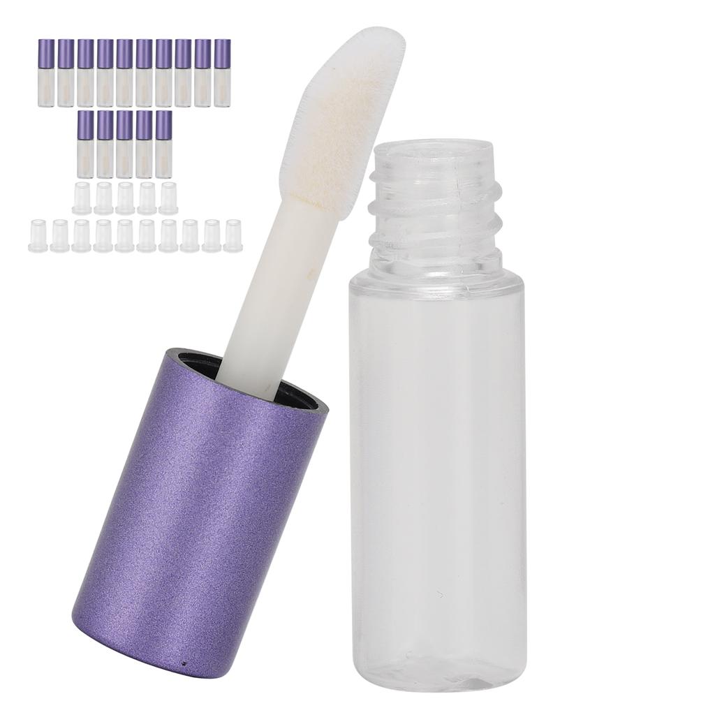 15 Pieces Small Lip Gloss Tube 1.2ML Lip Glaze Bottles Trial Packed Cosmetic Containers with Rubber