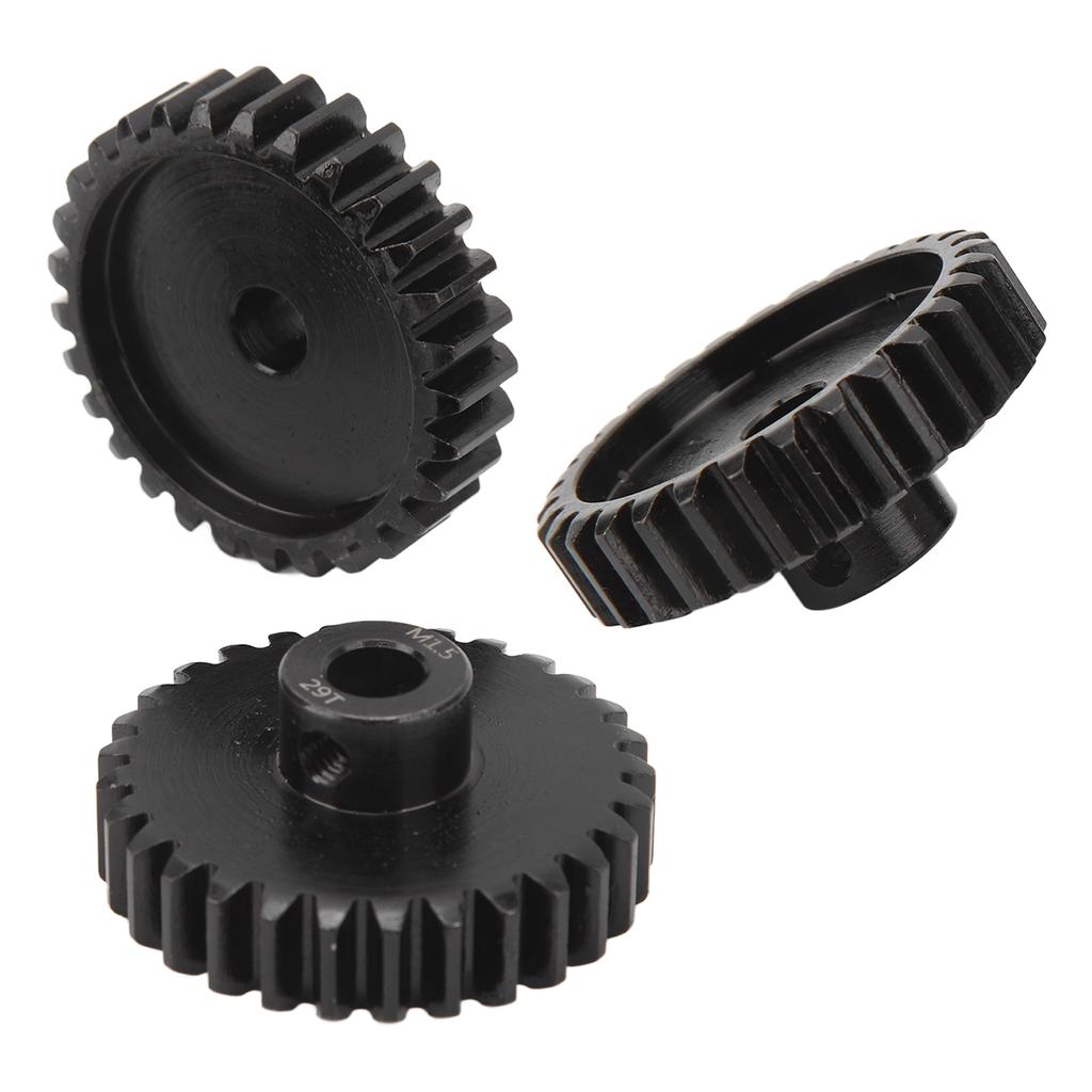 Pinion Gear Steel Black M1.5 Pinion 8mm Reduce Noise Motor Gear Set for 1 5 1 8 1 10 Proportional Remote Control Car 29T