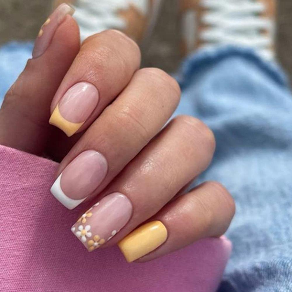 

24 шт./кор. съемные искусственные накладные ногти с квадратной головкой и полным покрытием, накладные ногти, носимые накладные ногти