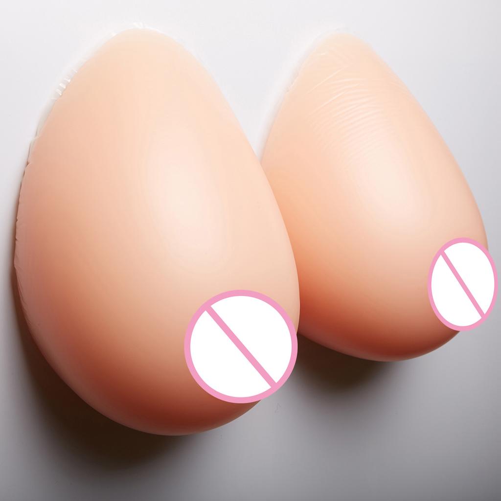 300-1600g Water Drop Shape Silicone Breast Forms Fake Boobs Breast for Cross Dresser Beauty