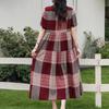 Women's Boho Print Maxi Dress, Loose Casual Short Sleeve Summer Dress (XL-5XL)