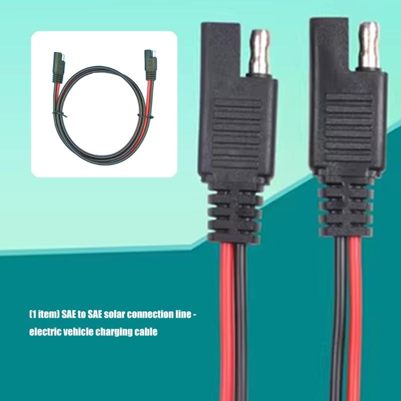 Universal SAE to SAE Solar Charging Cable for Electric Vehicles High Efficiency Charging for Solar Panel Battrey