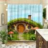 Whimsical Candy House & Gnomes with Lollipops Waterproof Shower Curtain for Bathroom Decor