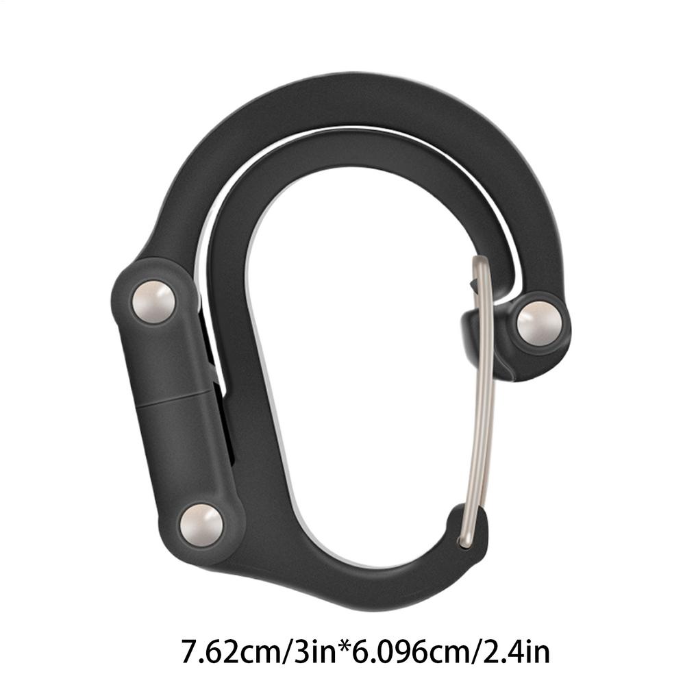 Multifunctional Hybrid Gear Clip Carabiner 360 Degree Rotating Hook Strong Buckle Camping Hiking Travel Backpack Outdoor Gadget