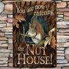 2d Vintage Animal Squirrel Metal Sign – You Are Now Entering The Nut House! Wall Home Decor