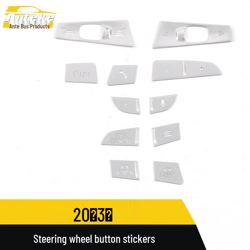 High Configuration Steering Wheel & Dashboard Button Stickers for 20 Models in 3 Series - Aluminum Alloy Accessories