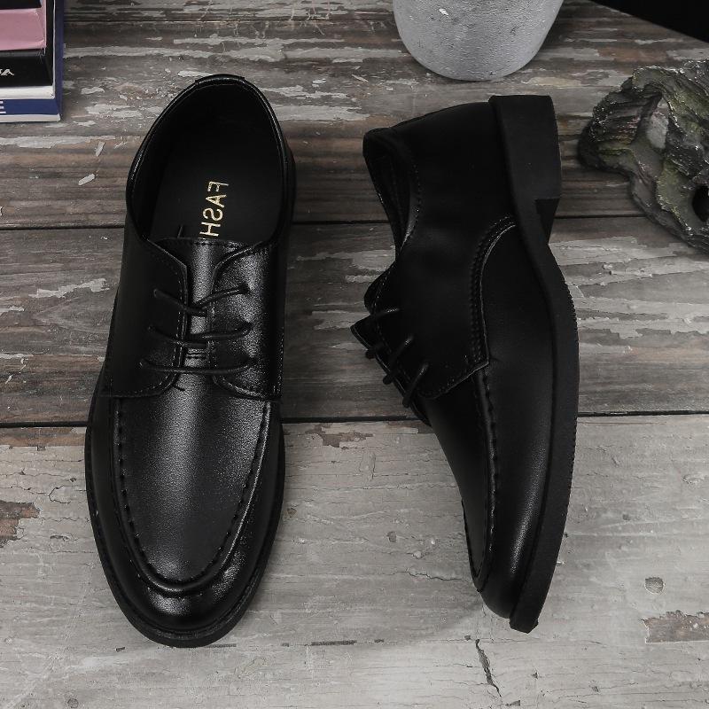 

[] Новые мужские кожаные туфли делового повседневного стиля с нескользящей мягкой подошвой для отцов среднего и пожилого возраста, мужская повседневная обувь 45