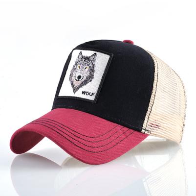 K Snapback Czapka Trucker Męska Oddychająca Siatka Czapki Baseballowe Dla Kobiet Outdoor Casualowa Czapka Baseballowa Z Naszywką Z Haftem Wilka