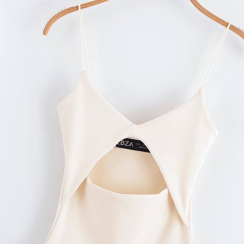 2025 Summer Women's European & American Style Open Design Sling Dress