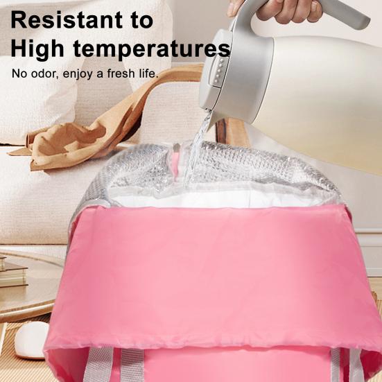 Folding Foot Bath Trapezoidal Shape High Temp Resistance Extended Design Blood Circulation Foot Spa Bucket