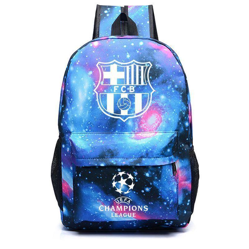 Football Star Backpack Champions League Pattern Printed Backpack Teen Children'S School Bag