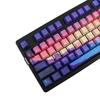 DoubleShots PBT Backlit Keycaps 124 Purple Dreamland Dye-Sub Keycap Gravação lateral para teclado mecânico 68/84/104