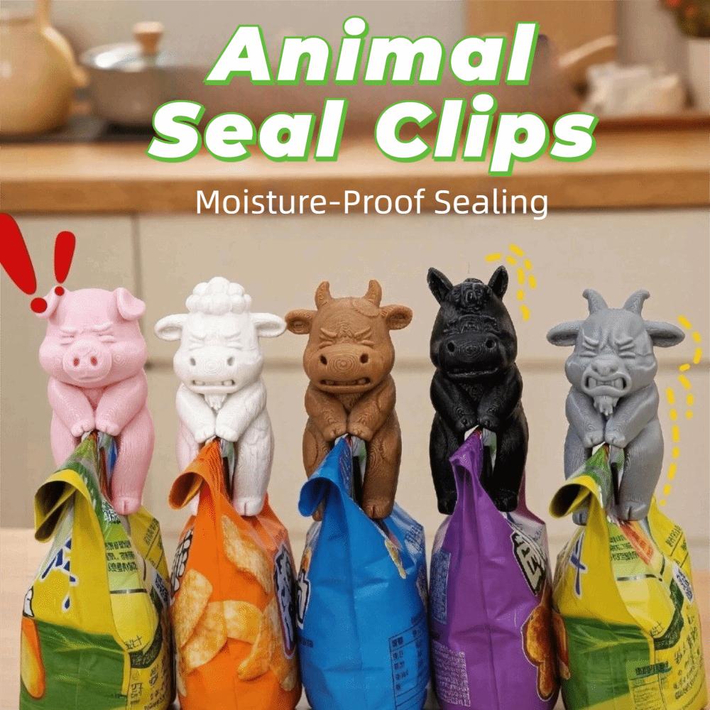 2pcs Sheep Farm Animal Bag Clip 3D Printed Food Sealer Clips Bag Sealing Clips Kitchen