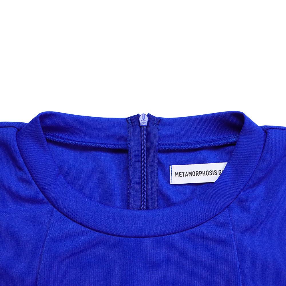 JKASHDK Moda dame vară primăvară culoare uni imprimeu mâneci scurte pe jumătate cu gât rochie talie înaltă rochii casual