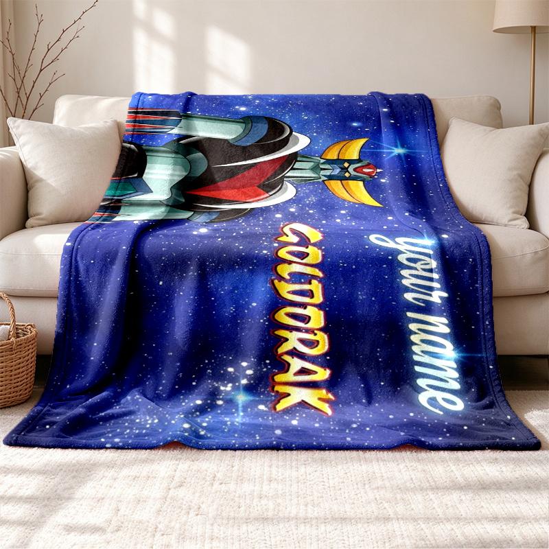 goldorak Customizable name outdoor blanket soft cozy and warm Multi-purpose office blanket outdoor camping and travel blanket all