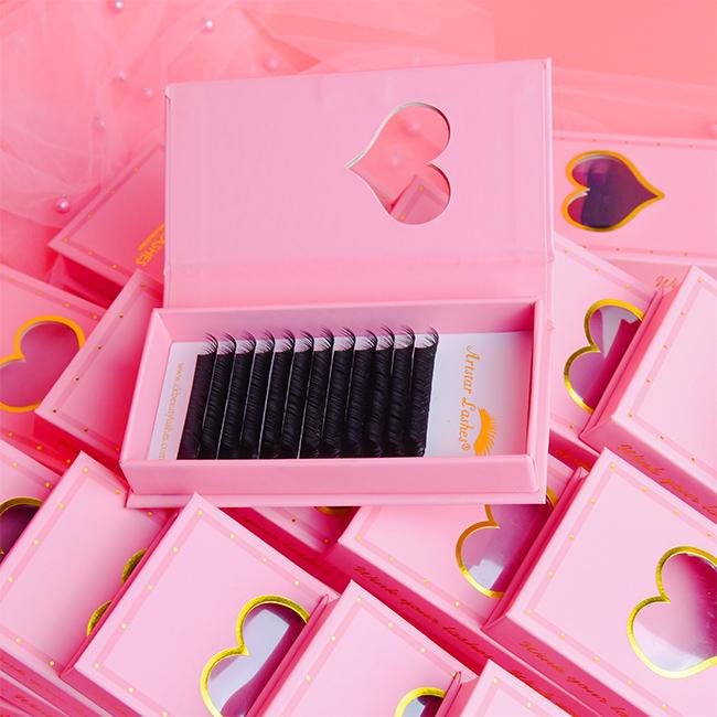 Korean PBT Custom Private Label Mink Individual Lashes Matte Black Lash Trays Volume Classic Cashmere Eyelash Extension