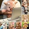 Running Highland Cow Plush Toy 45cm Cute Stuffed Animal Panda Huggable Pillow Birthday Gift for Kids Adults Home Office Decor