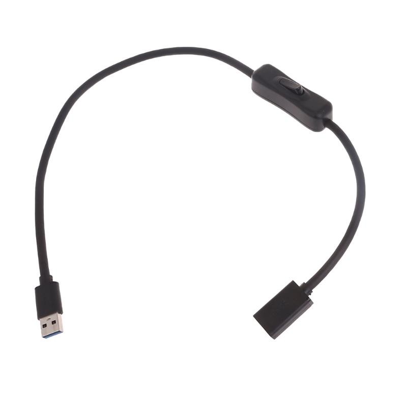 

USB Cable with On Off Power Switches, Straight-headed USB3.0 Male to Female Data Line Power Supply Extension Cord Wire 1