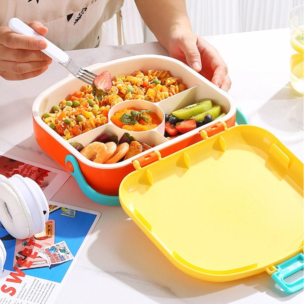 900/1300ML Divides Lunch Box Reusable Lunch Container Portable Outdoor Picnic Box Tableware