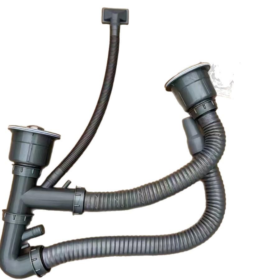 Universelles Küchenspülbecken-Abflussrohr-Set - Waschbeckenzubehör & Weicher Stöpsel