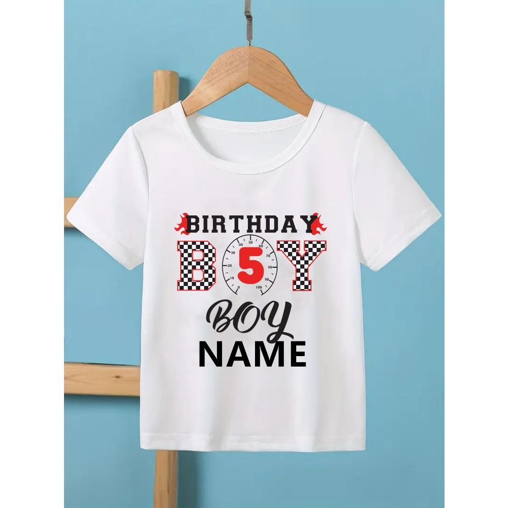 

Fun Racing Birthday Summer Children s Casual Cotton Comfortable Short Sleeve T-shirt 110