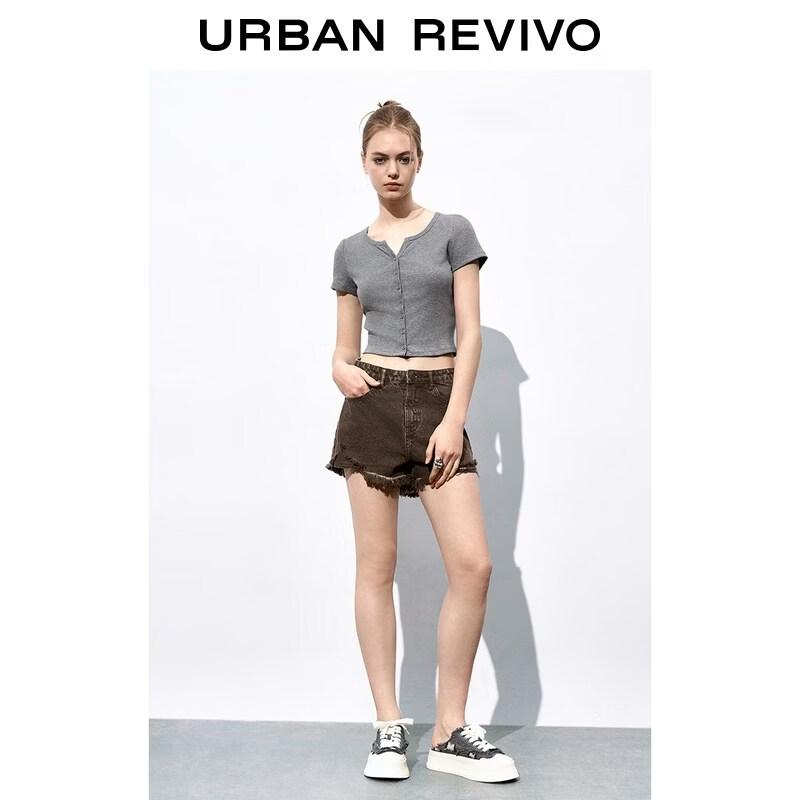 UR2026 Women's Textured Slim Short-Sleeve T-shirt