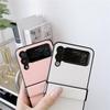 Ultradünne Leder-Scharnierhülle für Samsung Galaxy Z Flip 6 Flip 5 Flip 4 3 Stoßfeste Hülle Fundas