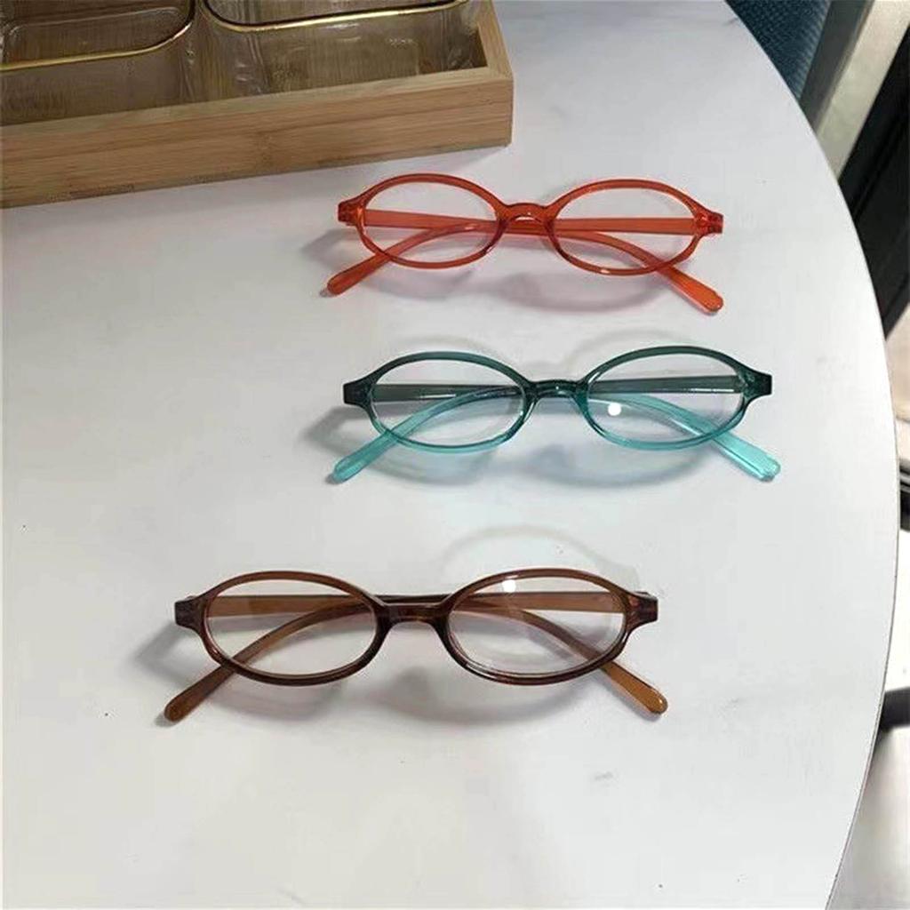 Fashion Colorful Oval Small Frame Lens Glasses for Girls Seaside Party Girls Taking Photo Christmas Camping Decors