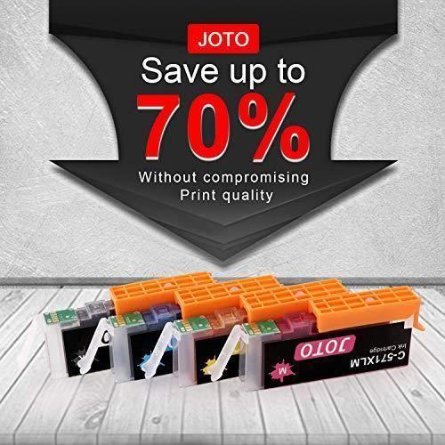 JOTO Compatible PGI-570XL CLI-571XL Ink Cartridges for Canon - Pack of 10 - Multi-color