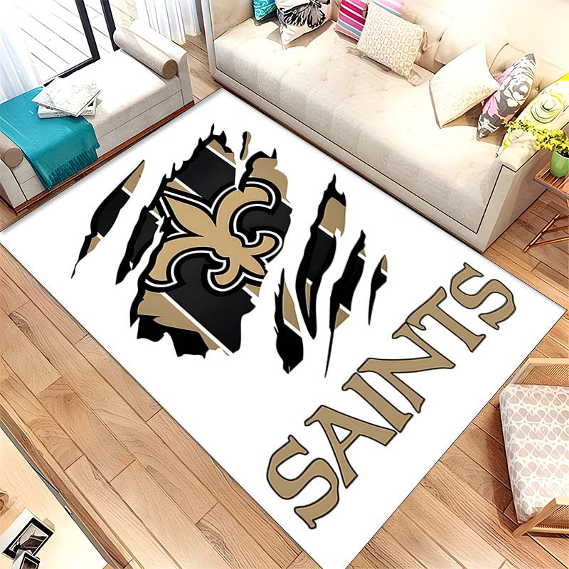 New Orleans Saints (5) Rug Suitable For Living Rooms Bedrooms Computer Rooms Dining Areas And Placement Under Tables And Chairs Also An Ideal Choice F